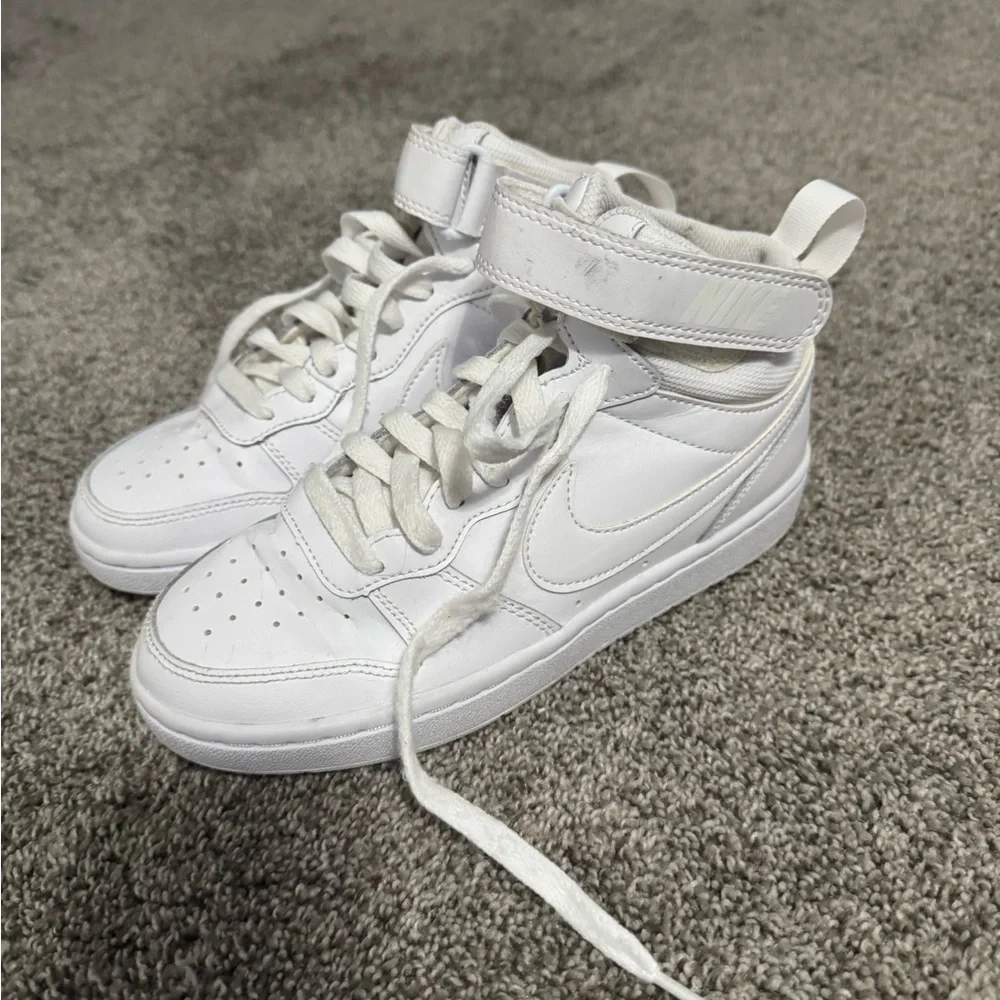 Boys NIKE White High-Top Sneakers
